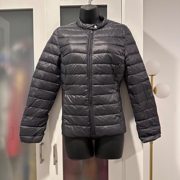 Marie Lund Copenhagen Ultra-Light Down Jacket – Anthracite Gray Sz Small - Picture 3 of 16